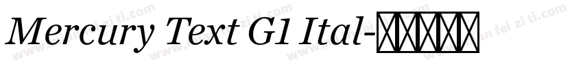 Mercury Text G1 Ital字体转换